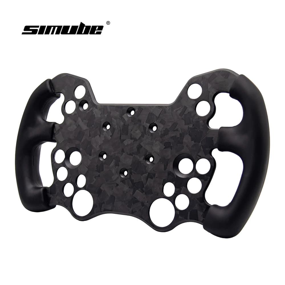 Simube Felge für Fanatec Gt3 Endurance, Kohlefaser- oder Aluminium-Frontplatte, Silikongriffe mit Direkteinspritzung
