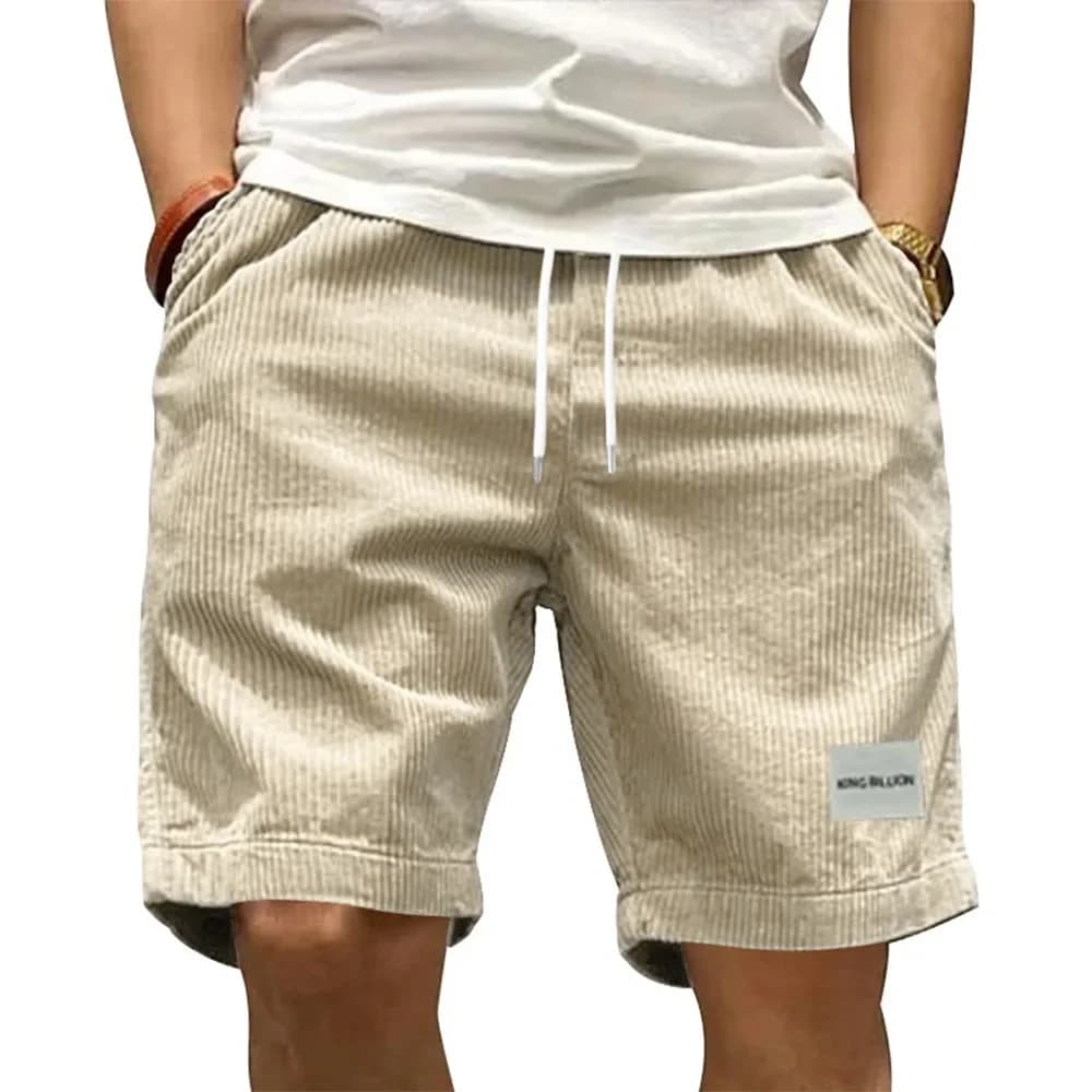 Vintage Cargo Shorts Herren Sommer Trendy Retro Cord Kurze Hosen Herren Casual Einfarbig Shorts Sport Atmungsaktive Jogginghose