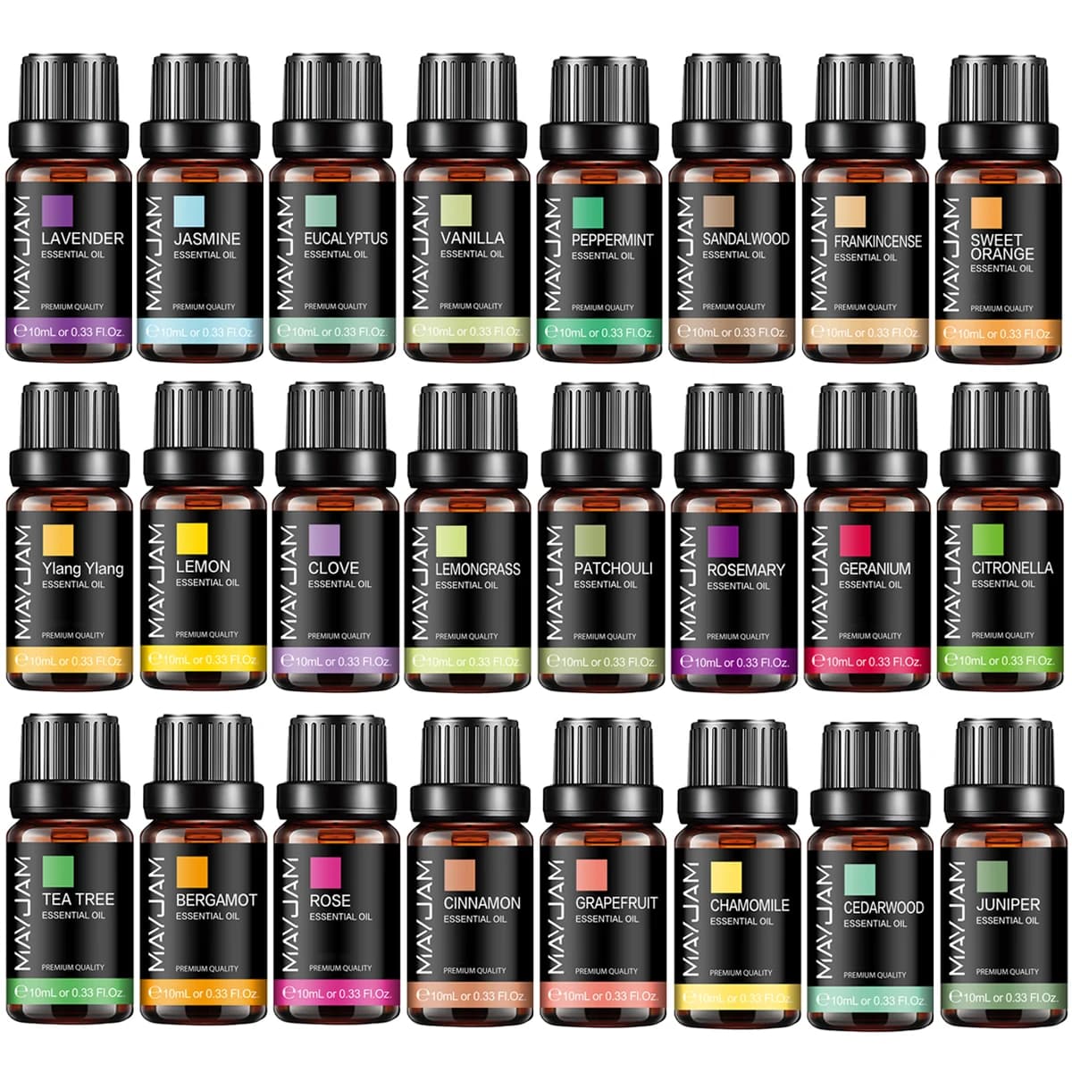 MAYJAM 10 ml ätherisches Öl Lavendel Jasmin Eukalyptus Vanille Sandelholz Bergamotte Rosmarin Citronella Zimt Duftöl