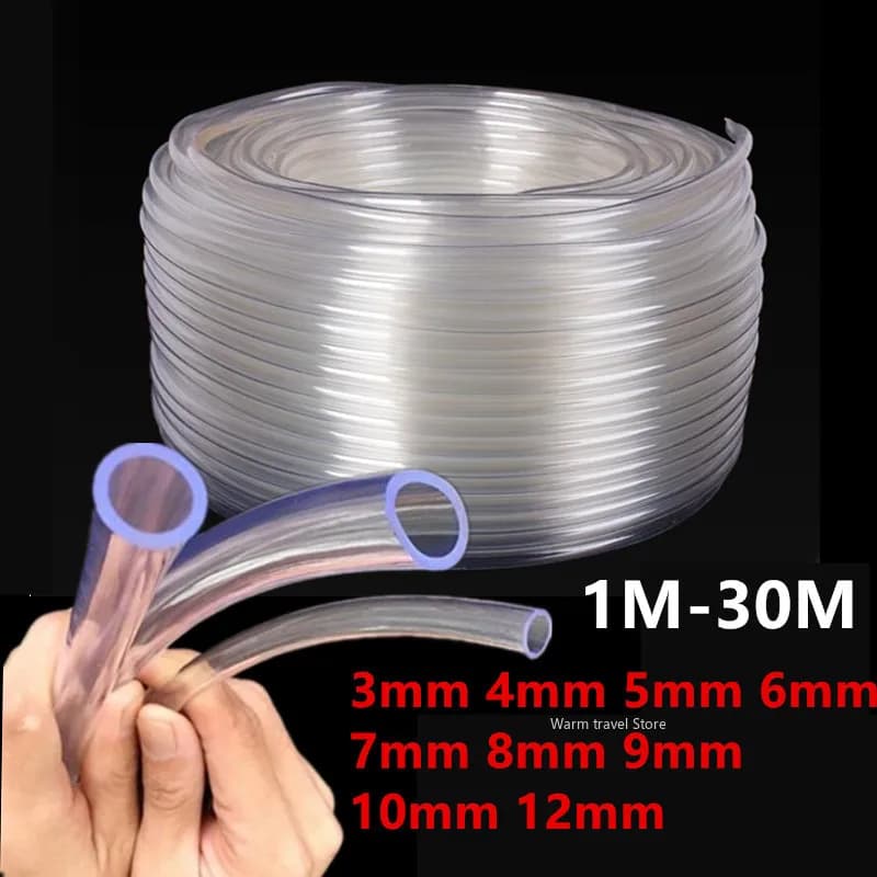 1M 3M 5M 10M 30M Transparent PVC Kunststoff Schläuche Wasserpumpe Rohr 3 5 6 7 8 9 10 12mm Innen Durchmesser Rohr Aquarium Garten Waterin