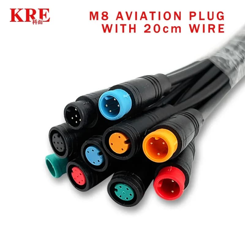 5/10/100 Set M6 M8 2 3 4 5 6 Pin Julet Elektrische Butt Stecker Stecker Verdrahtung Linie Roller Brems Kabel Pluger Signal Sensor 20CM