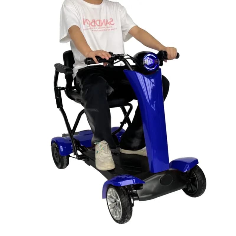 Automatischer zusammenklappbarer Elektroroller mit Doppelmotor, 4 Räder, 36 V, 500 W, leichter, faltbarer Mobilitätsroller für ältere Menschen