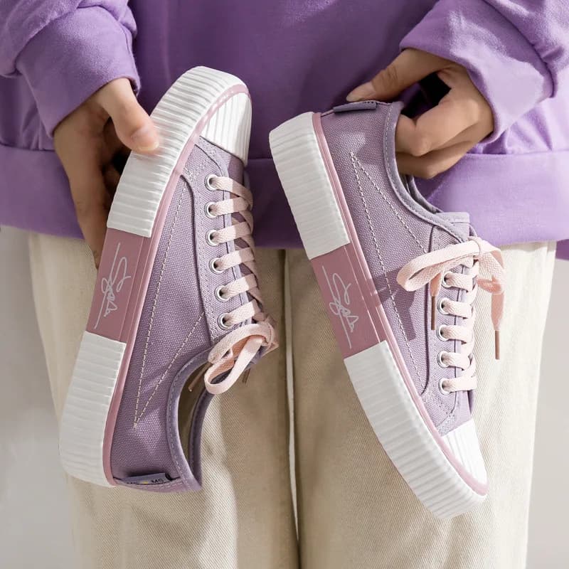 Frauen Leinwand Schuhe Mode Turnschuhe Unisex Neue Casual Vulkanisieren Schuhe Frau Mode Faulenzer Hohe Qualität 3-fache Vulkanisation