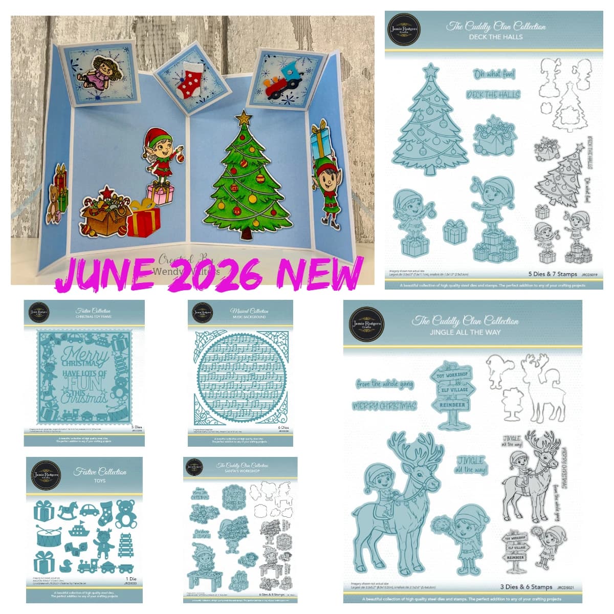 Weihnachtsspielzeug-Rahmen-Stanzformen, Prägung, Scrapbook-Papier, Grußkarten, dekorative Stempel „Santa's Workshop“, Bastelschablone