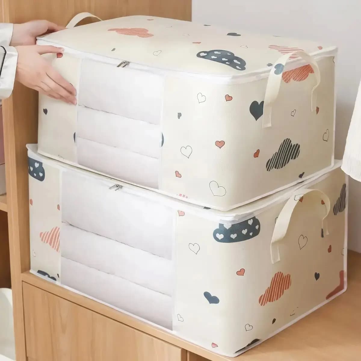 1 Stück Große/Kleine Aufbewahrungstasche für Quilt und Kleidung, Feuchtigkeits- und Staubschutz-Organizer, Große Kapazität für Bettdecken und
