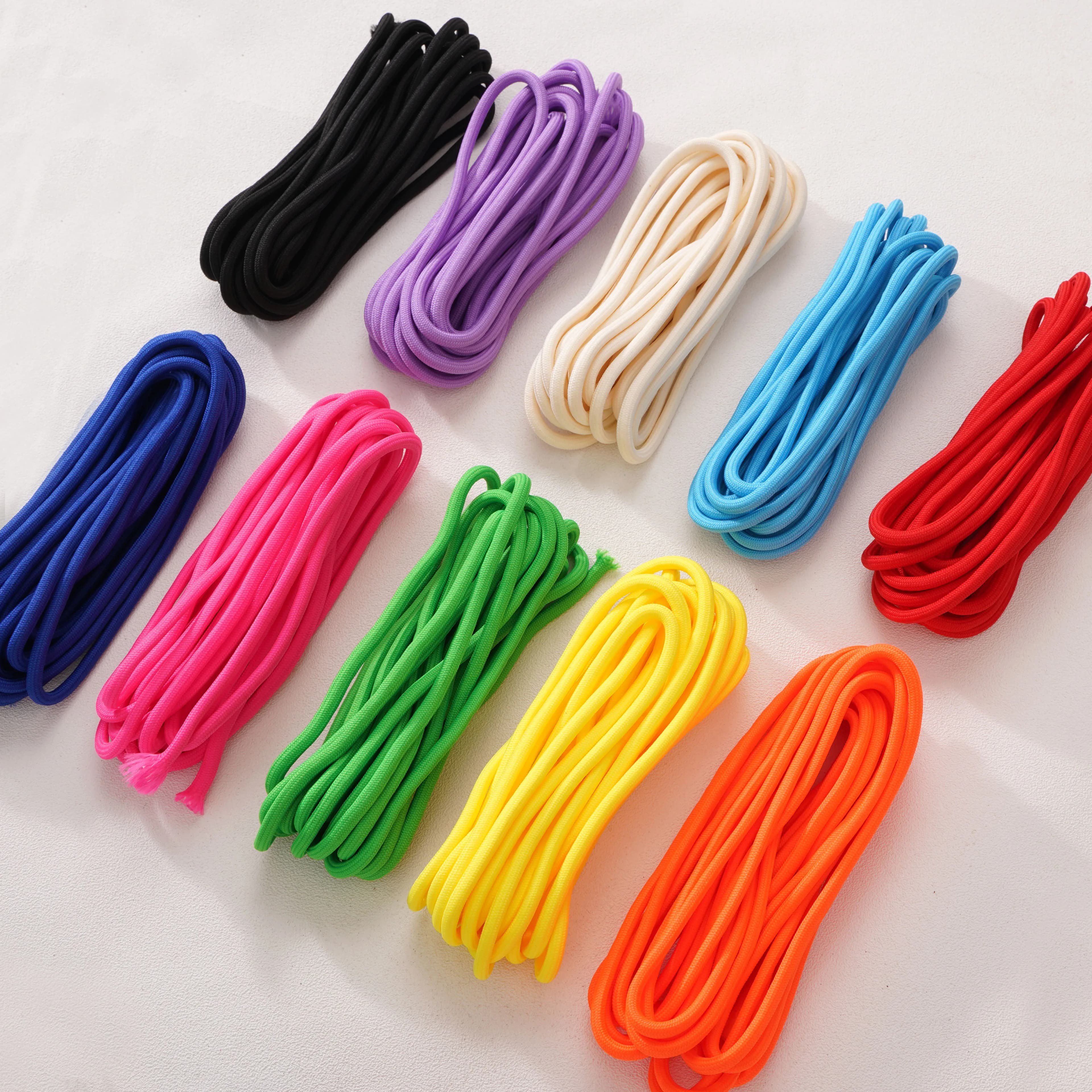 5 m, 5 mm, einfarbig, geflochtenes Polyesterseil, Nylonfaden für DIY-Schlüsselanhänger, Telefonkette, Heim-Nähzubehör, Bastelmaterialien