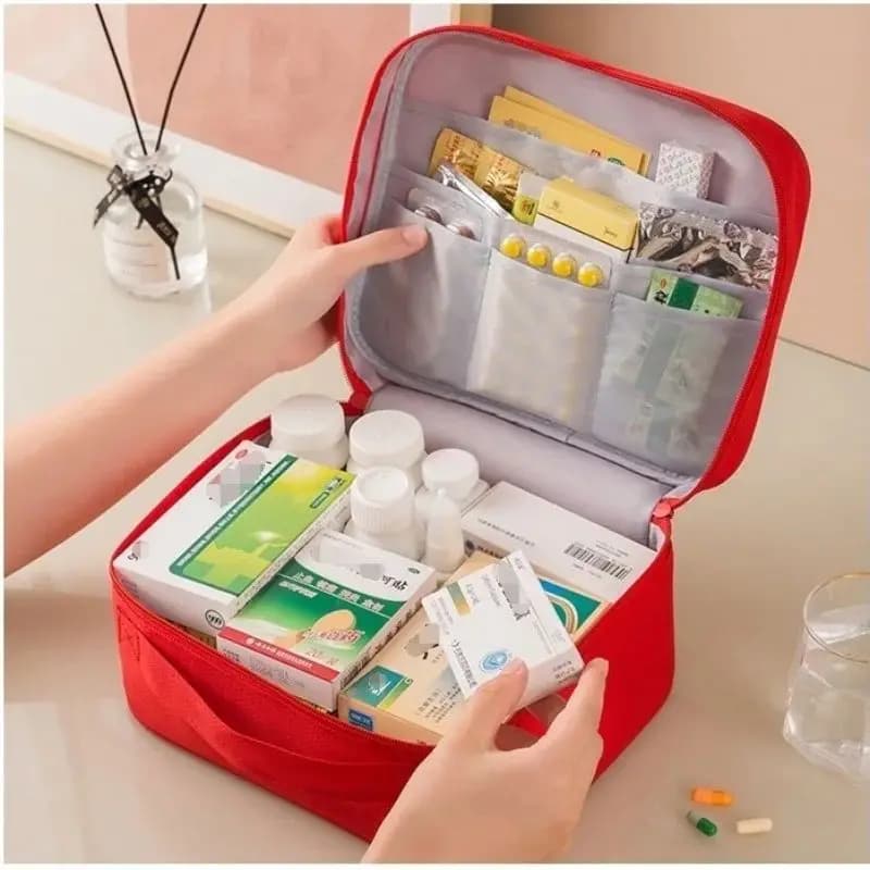 Große Kapazität Medizin Tasche Reise Tragbare Medizinische Tasche Hause Medizin Lagerung Tasche Set Tragbare Outdoor Erste Hilfe Kit 1pc