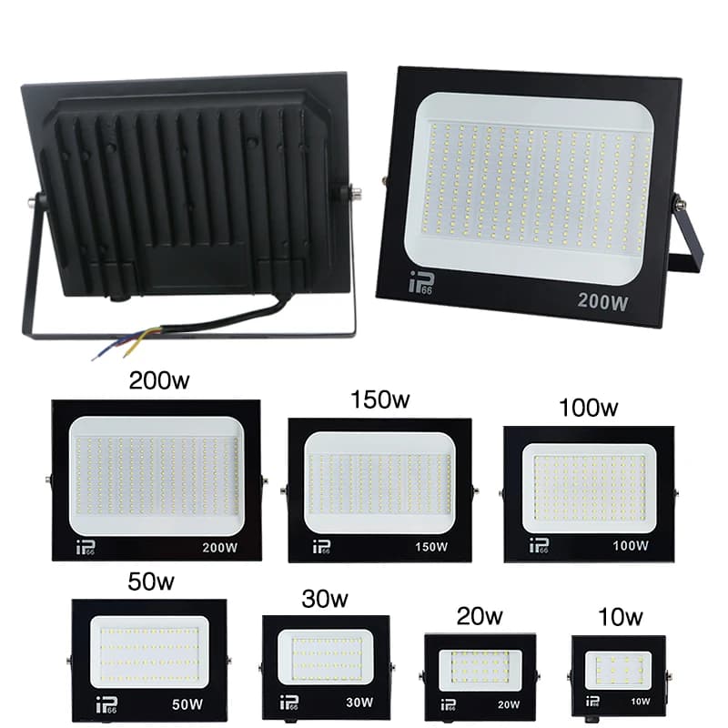 LED-Flutlicht-Scheinwerfer, 100 W, 150 W, 200 W, Außenbeleuchtung, 6500 K, wasserdicht, für Garage, Fitnessstudio, Straßentor, Wandleuchten,