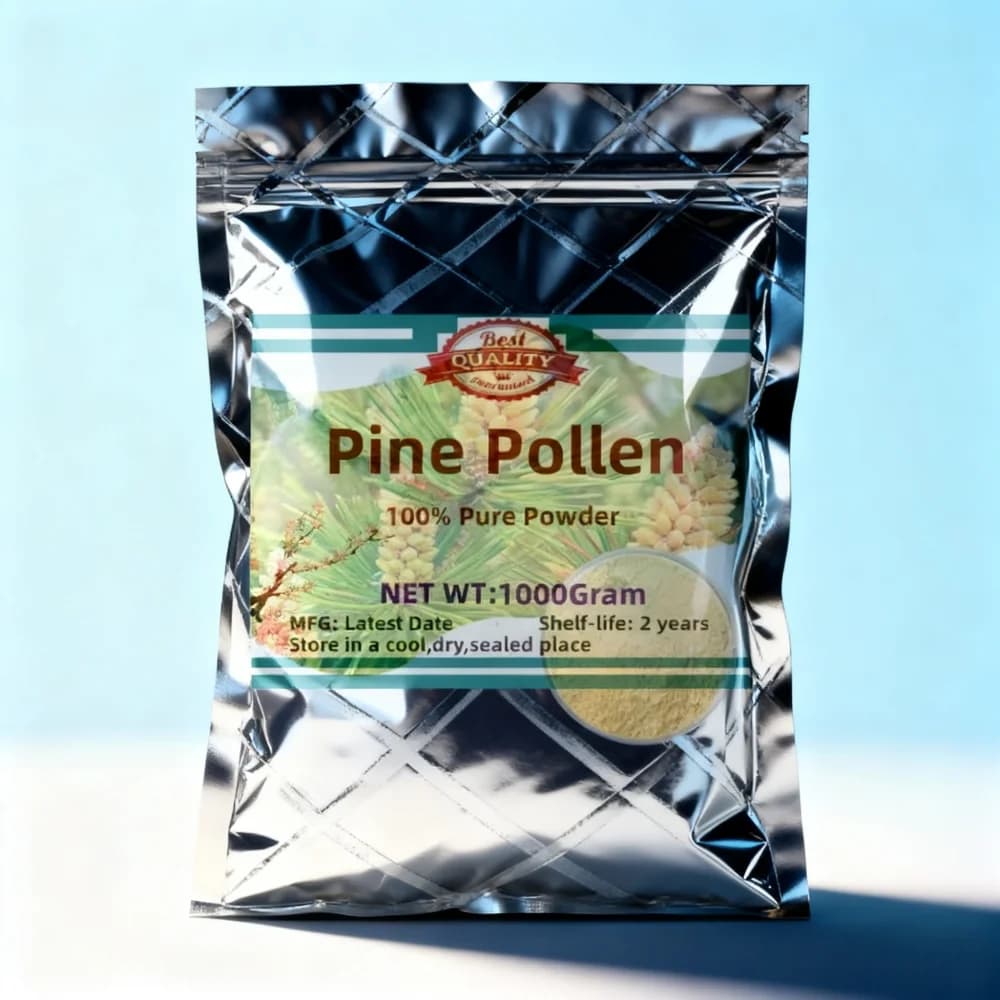 AliExpress Fabrik Direktverkauf kundenspezifische Verpackung bester Preis 100 % reines natürliches Kiefernpollen globale schnelle Lieferung