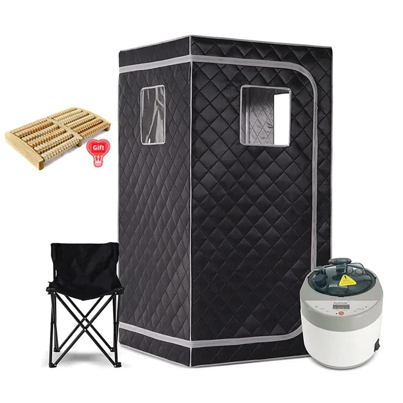 Ganzkörper-Dampfsauna-Set für zu Hause, 4 l, großer Dampftopf, Sauna für eine Person, Spa mit Zeit, Temperatur, Fernbedienung, Detox-Therapie