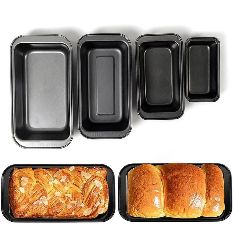 LMETJMA Antihaft-Backform für Brot, Brot, Kohlenstoffstahl, Toast, Brotform, Blech, Küche, rechteckig, Backgeschirr für Brownies, Hackbrot JT233