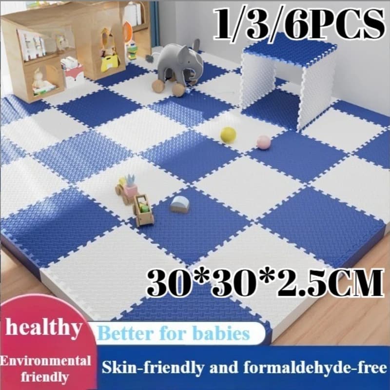 2,5 cm dicke Puzzle-Matte für Kinder, EVA-Schaum, Krabbelbrett, Baby-Anti-Rutsch-Teppich zum Laufen lernen, geeignet für Wohnzimmer und Schlafzimmer