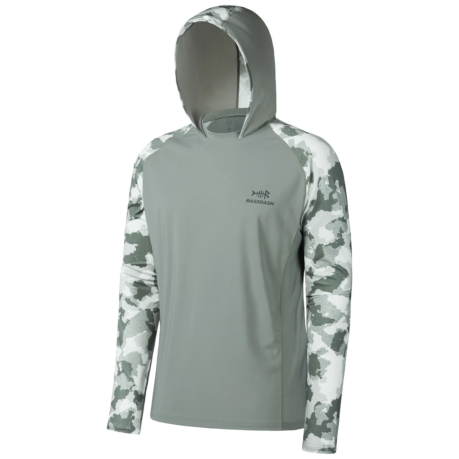 Bassdash Herren UPF50 Performance Fishing Shirt Cooling Hoodie Camo Langarm FS17M