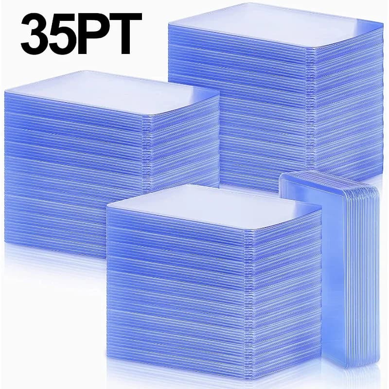 35PT Obere Abdeckung Loader Klarer schützender Sammelkartenhalter Hartplastik Kartenhüllen Halter für Baseballkarten Sportkarten