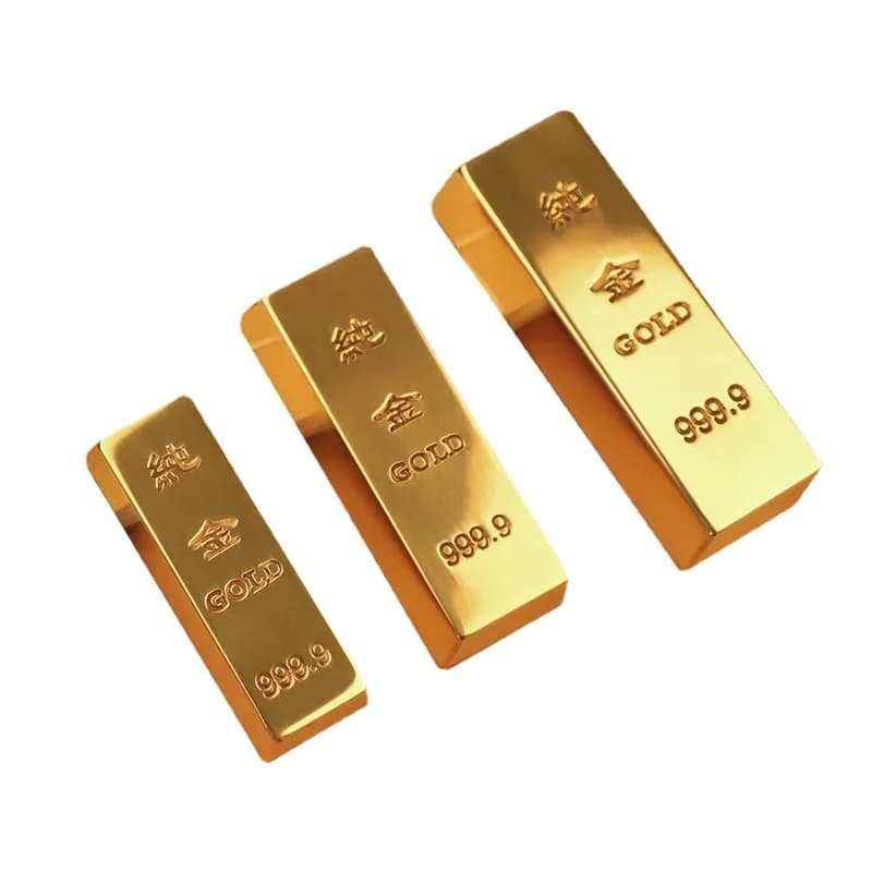 1 stücke Reinem Kupfer Simulation Gold Bar Dekorationen Messing Solide Requisiten Gold Nuggets Gold Ziegel Kupfer Gold Bars Hause Dekorationen
