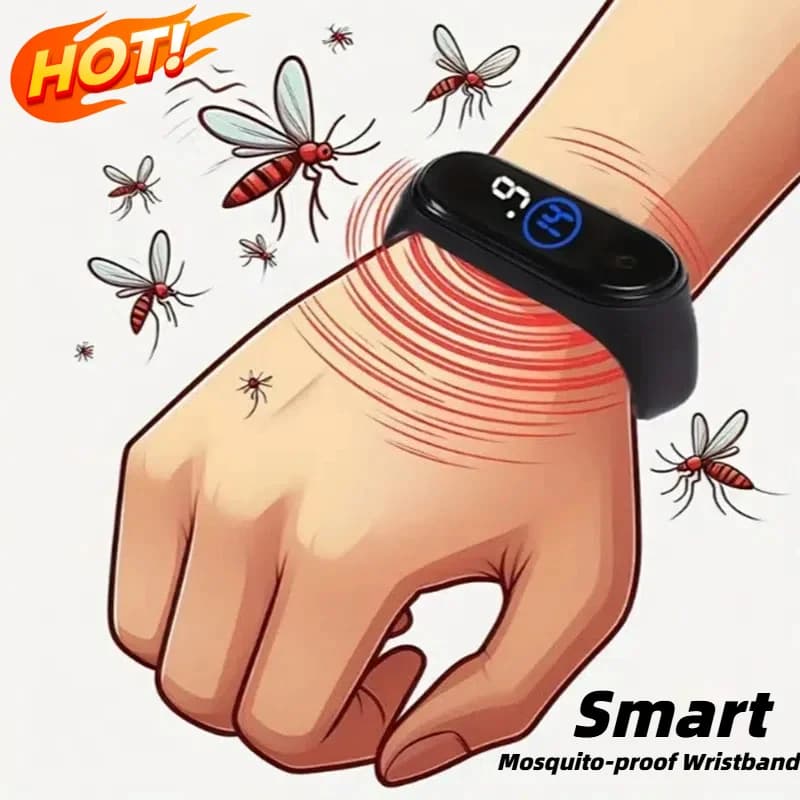 Mückenabwehr-Armband, Unisex, physikalisch und ultraschallbasiert, nicht chemisch, für Zuhause und Outdoor, Mückenabwehr-Uhr, neu