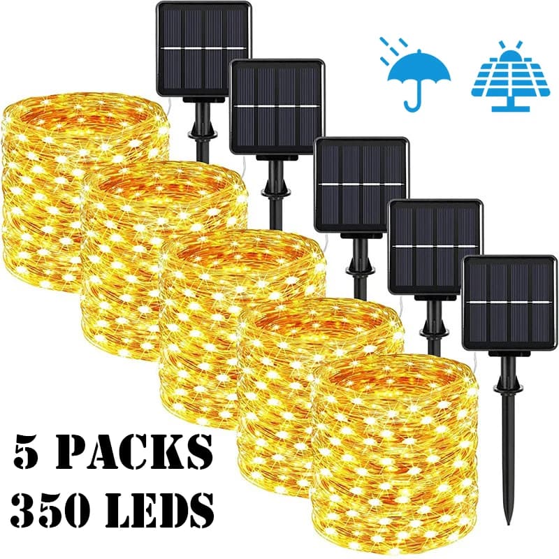 7m/12m/22m/32m LED Solar Licht Outdoor Garten Fee String Licht Led funkeln Wasserdichte Lampe für Weihnachten Terrasse Baum Party