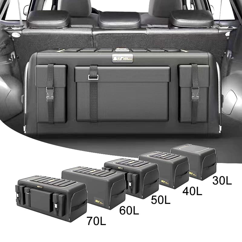 Auto-Kofferraum-Organizer Box Große Kapazität Multifunktionale Werkzeugaufbewahrungstasche aus Oxford-Gewebe Faltbar für Notfall-Aufbewahrungsbox