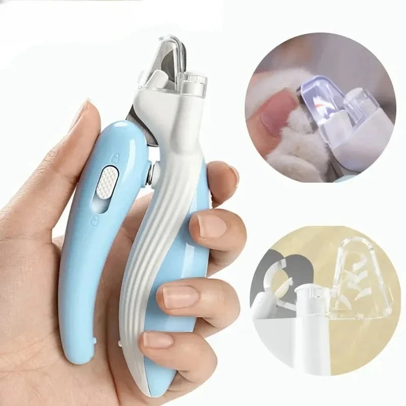 Professioneller Nagelknipser für Haustiere mit LED-Licht, Fellschere für Haustiere, für Hunde, Katzen, kleine Tiere, Pfotennageltrimmer,