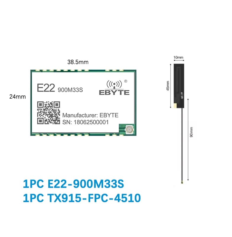 868/915MHz sx1262 lora spi Funkmodul tcxo cdsenet E22-900M33S 2W Ferngespräche 16km pa lna Low Power Lora RF Transceiver
