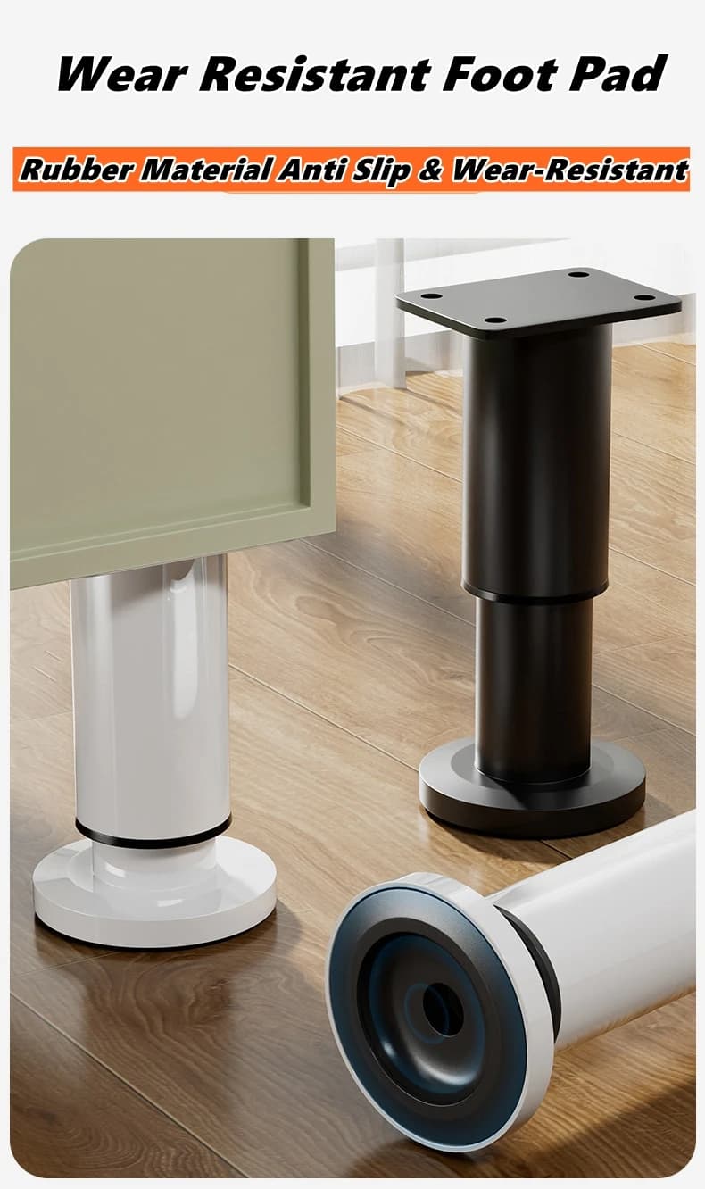 Höhenverstellbare Möbelstützbeine für Bettrahmen, verstellbare Möbelbeine aus Metall für Bett/Sofa/Schrank/Couch/Tisch