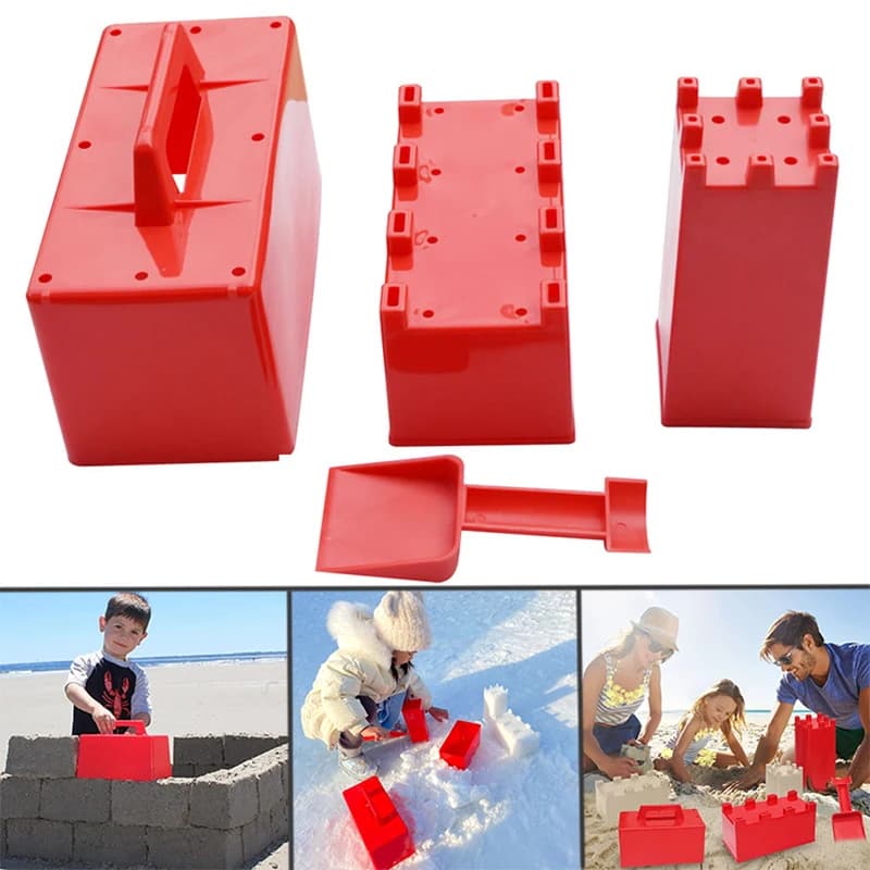 Kinder Strand Spielzeug Sandkasten Burg Gebäude Sand Ziegel Wände Formen Sommer Outdoor Meer Spielen Wasser Sand Spielplatz Spielzeug für Kind
