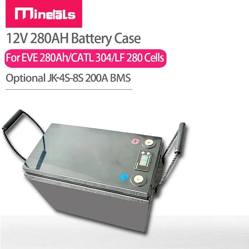 12V Batterie Fall DIY Tragbare Batterie Box Für 4S 280AH 230AH Optional Jikong 200A BMS 2A Balance TFT LCD Band Bolzen Für RV Yacht