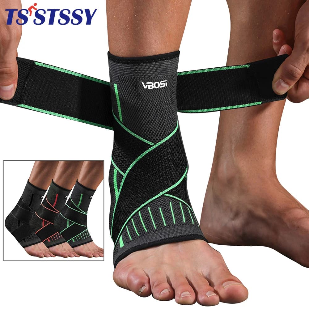 Verstellbare elastische Knöchelbandage, Kompressionsmanschette, Fußstütze, Stabilisator für Plantarfasziitis, Achillessehnenentzündung,