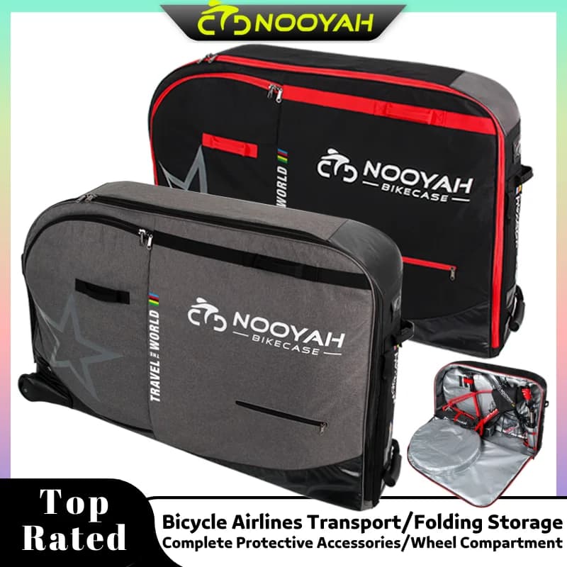 NOOYAH Fahrradtasche, Fahrrad-Reisetasche, MTB, Rennrad, Transportkoffer, Fahrradzubehör, Tragetasche, Fahrrad-Laufradtaschen, Kurbelgarnitur-Schutz