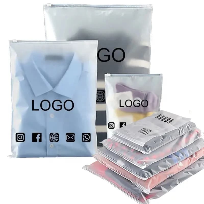 Kundenspezifische LOGO-Plastikverpackungsbeutel, wasserdichte Beutel, Reißverschluss-Kleideraufbewahrungsbeutel, Hemdenbeutel, Sweatshirtbeutel