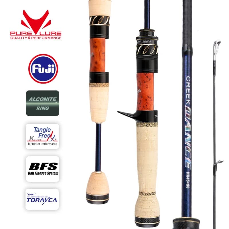 PURELURE CREEK DANCE Forellenrute BFS Fishing Casting UL Spinning Light Travel Rod Stream Ejection Rod Fuji Alconite Ring Barsch