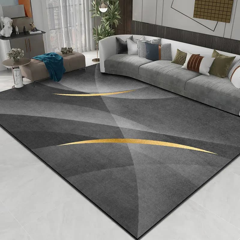 Deluxe Grau Teppich Wohnzimmer Dekoration Hause Schlafzimmer Teppich Lounge Teppich Eingang Tür Matte Fuß Bereich Teppich Große Nordic stil teppich