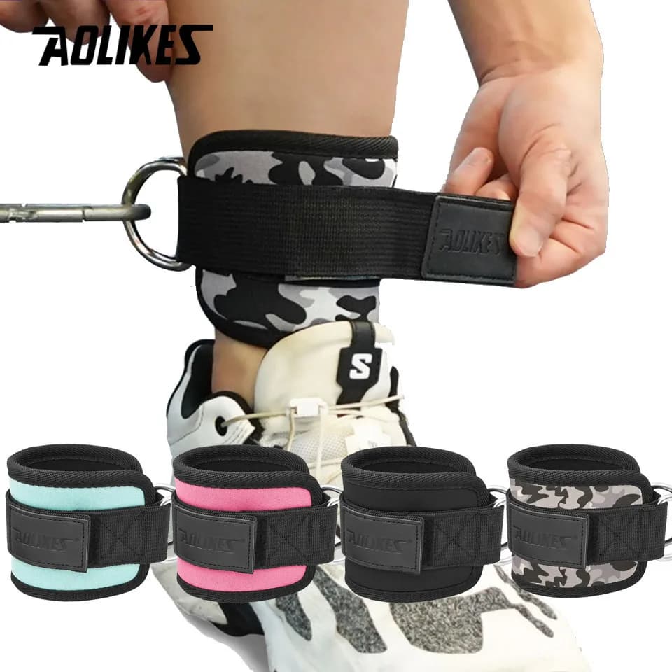 AOLIKES 1 Stück Knöchelriemen für Kabelmaschinen-Rückbacks, Glute-Training, Übungen für den unteren Körper – verstellbare Beingurte mit