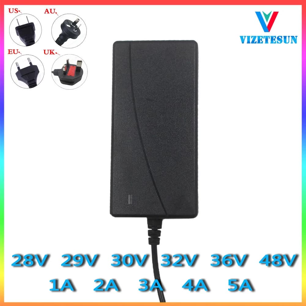 28V 29V 30V 32V 36V 48V 1A 2A 3A 4A 5A Schaltnetzteil Ladegerät DC 5,5*2,1mm