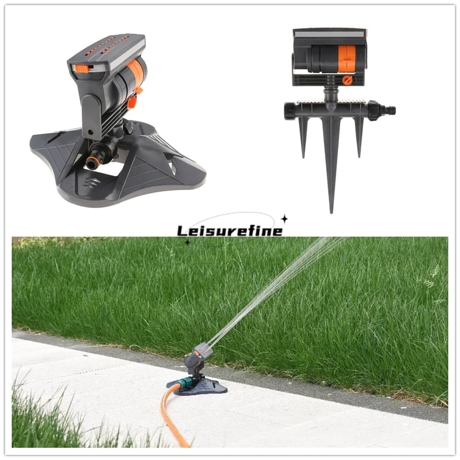Automatischer Gartensprinkler mit Schwenkfunktion, Einstellbarem Durchfluss und Großer Reichweite für Bewässerungssysteme, Rotierendes Rasen- und