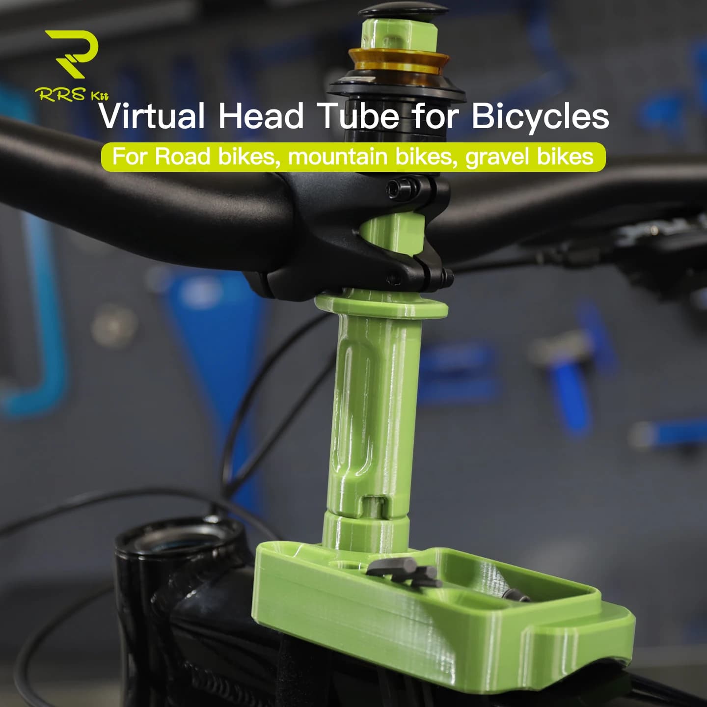 RRSKIT Virtuelles Steuerrohr für Fahrräder, geeignet für Rennräder, Mountainbikes, Gravelbikes, ultraleichtes virtuelles Steuerrohr,