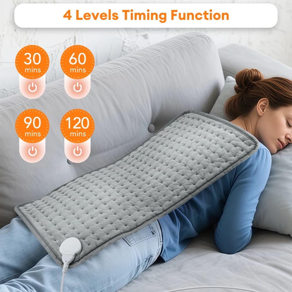 9-stufiger 4-Modus-Timer, 30 x 60 cm, elektrisches Heizkissen, Decke, heißes beheiztes Pad für Bauch, Schulter, Knie, Beine, Winter, warm, waschbar
