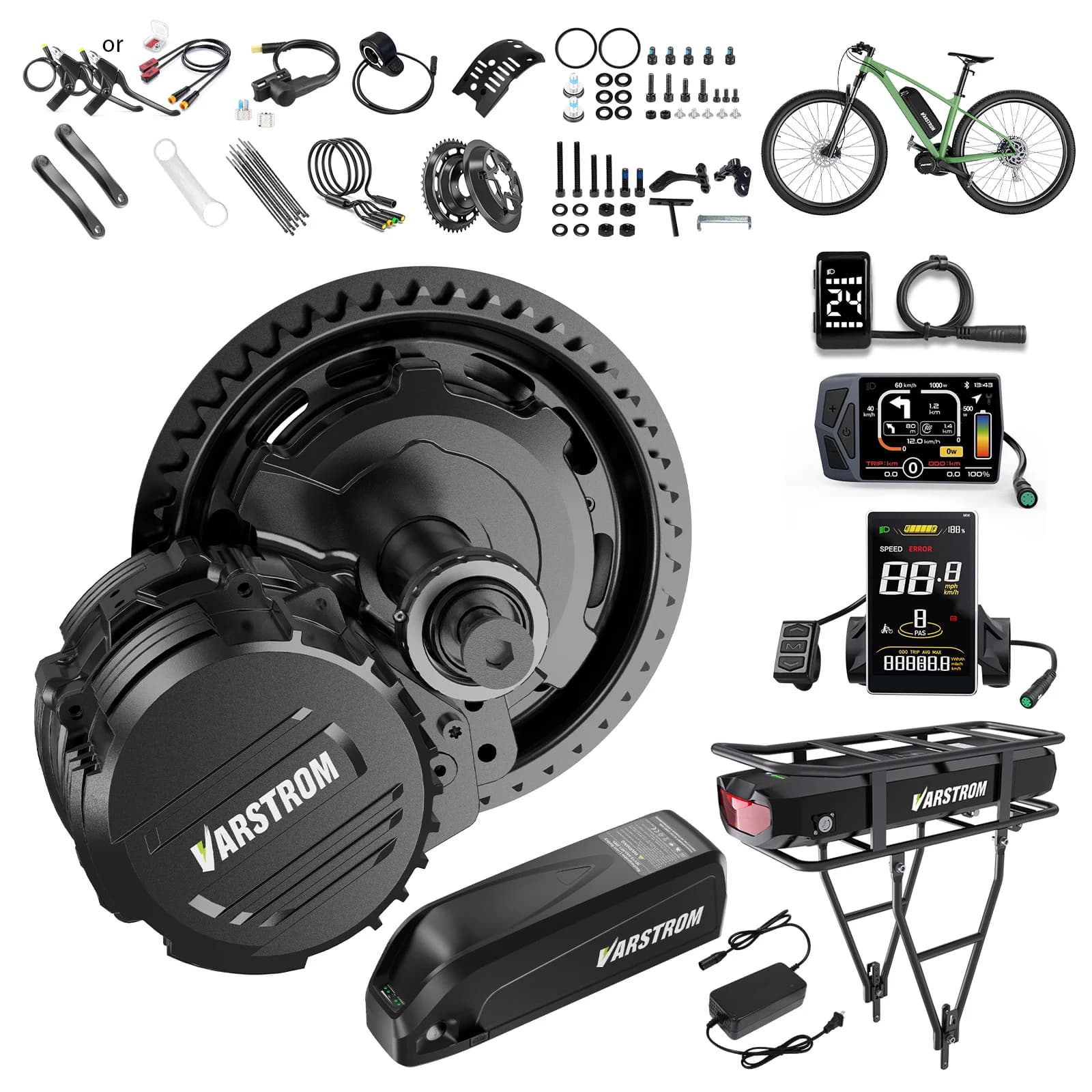 TONGSHENG TSDZ16 48V 1000W Elektrofahrrad Mid Drive Motor Conversion Kit für BB Größe 68-73mm eMTB Mountainbike 60KM/H Geschwindigkeit