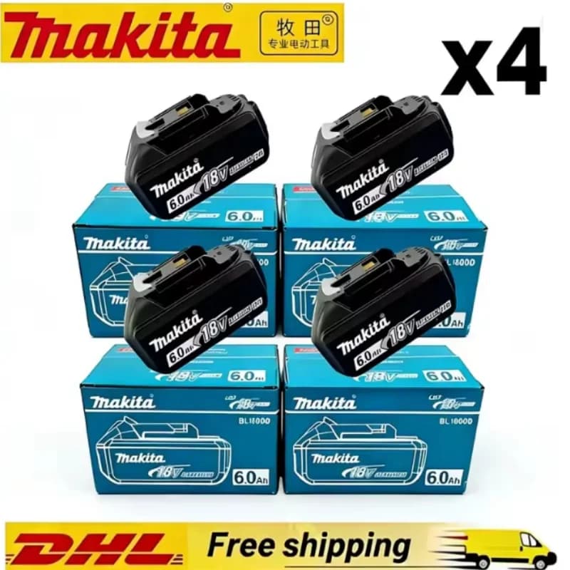 100% Original 18V Makita 6Ah für Makita Akku BL1840 BL1830B BL1850B BL1850 BL1860 BL1815 Ersatz-Lithium-Makita18V-Akku