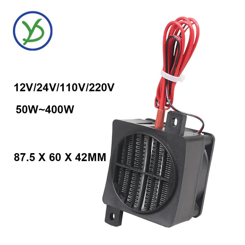 12 ~ 220 V 50 W ~ 400 W Inkubator PTC Heizung Mit Lüfter PTC Elektrische Heizelement 12 V 24 V 48 V 110 V 220 V Keramik Thermostat Heizung