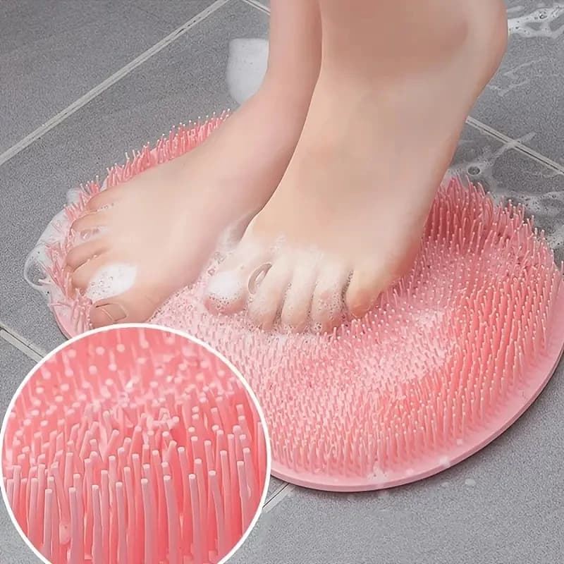 Peeling-Fußbürste und Rückenschrubber, rutschfester Saugnapf – Tiefenreinigungs- und Peeling-Werkzeug zur Entfernung von Körperschmutz