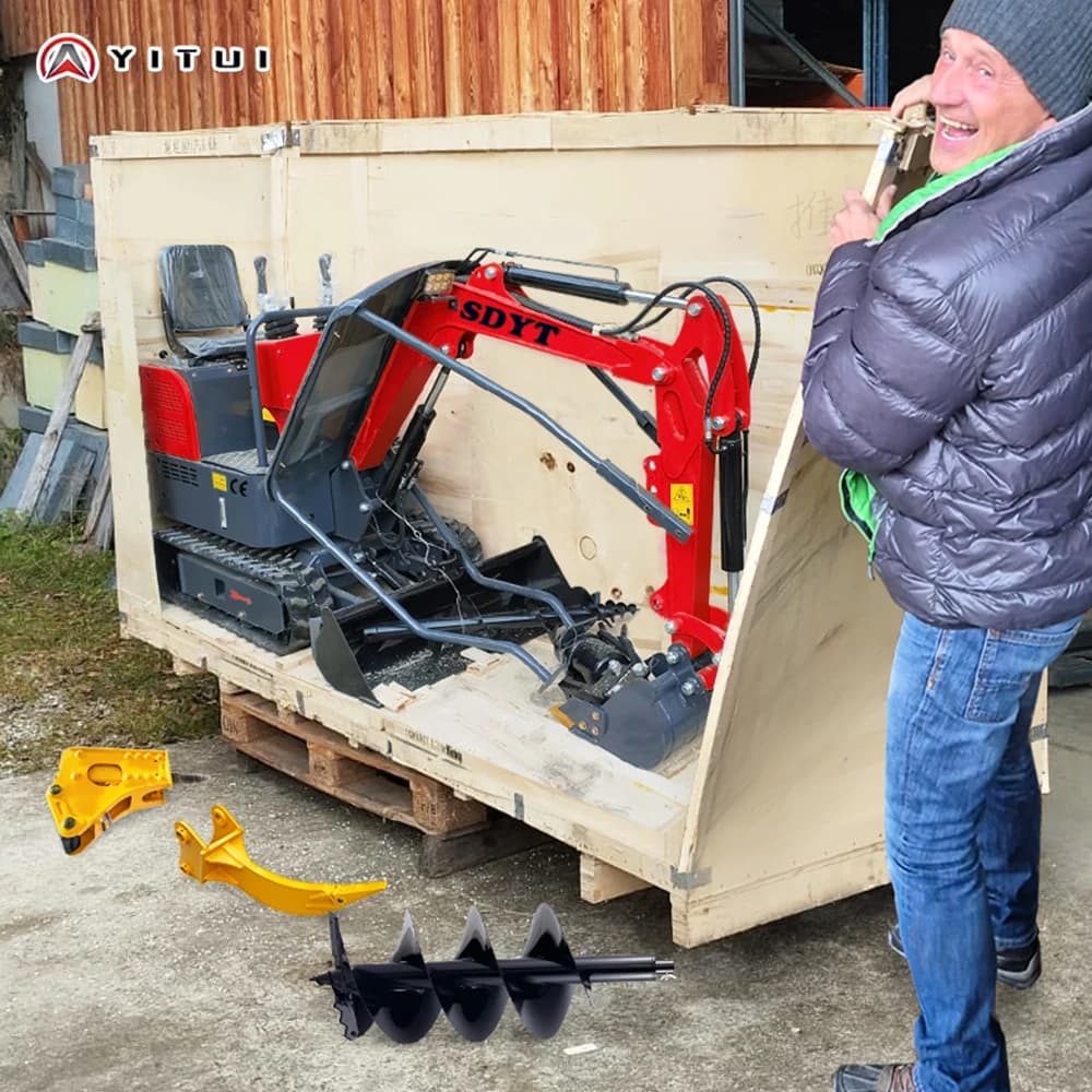 Hydraulischer Raupen-Minibagger mit starker Tragfähigkeit, langlebiger und zuverlässiger Minibagger mit maßgeschneiderter Kabine