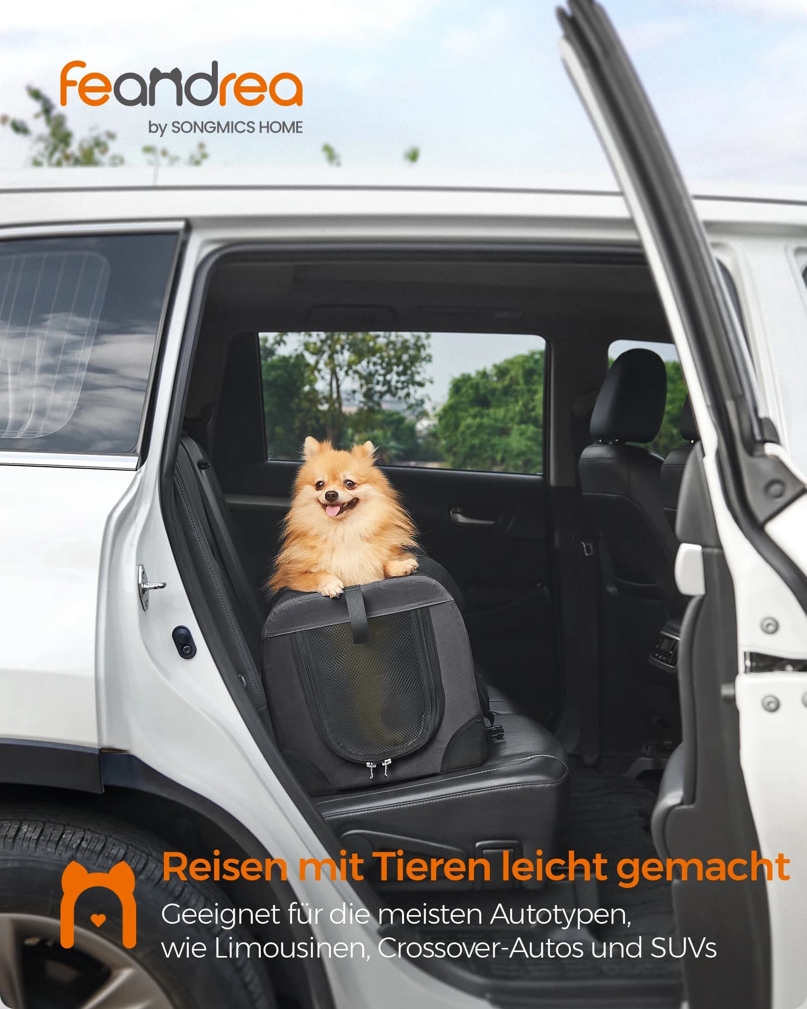 FEANDREA Tiertransporttasche bis 50,00 kg bis 50,00 kg XXL Oxford-Gewebe Netzstoff