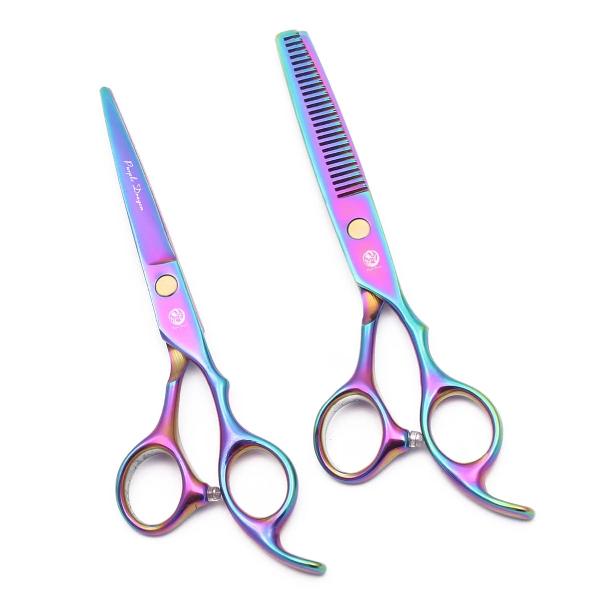 Friseurschere 6" Japan Edelstahl Haarschere Schwarz Gold Haarschneideschere Friseursalon Effilierschere Haarschnitt Set