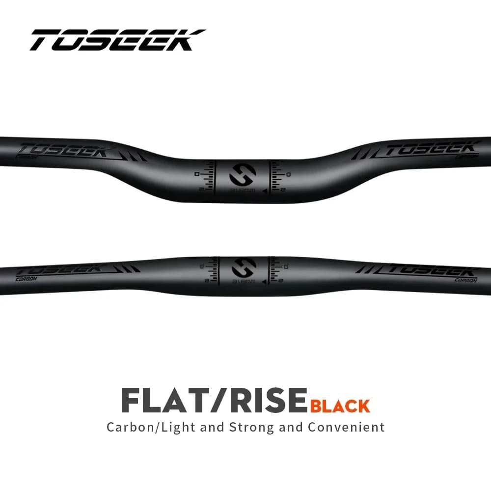 TOSEEK Fahrrad-Lenker aus Carbonfaser MTB Bike Lenker 31,8mm Breite 580/600/620/640/660/680/700/720/740/760mm