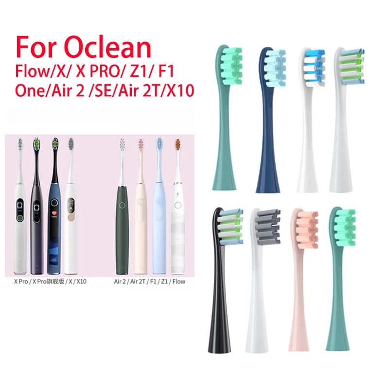 Für Oclean Flow/X/ X PRO/ Z1/ F1/ One/ Air 2/SE Bürstenköpfe Weiche DuPont Sonic Zahnbürste Vakuumborsten 7 Stück Ersatzköpfe