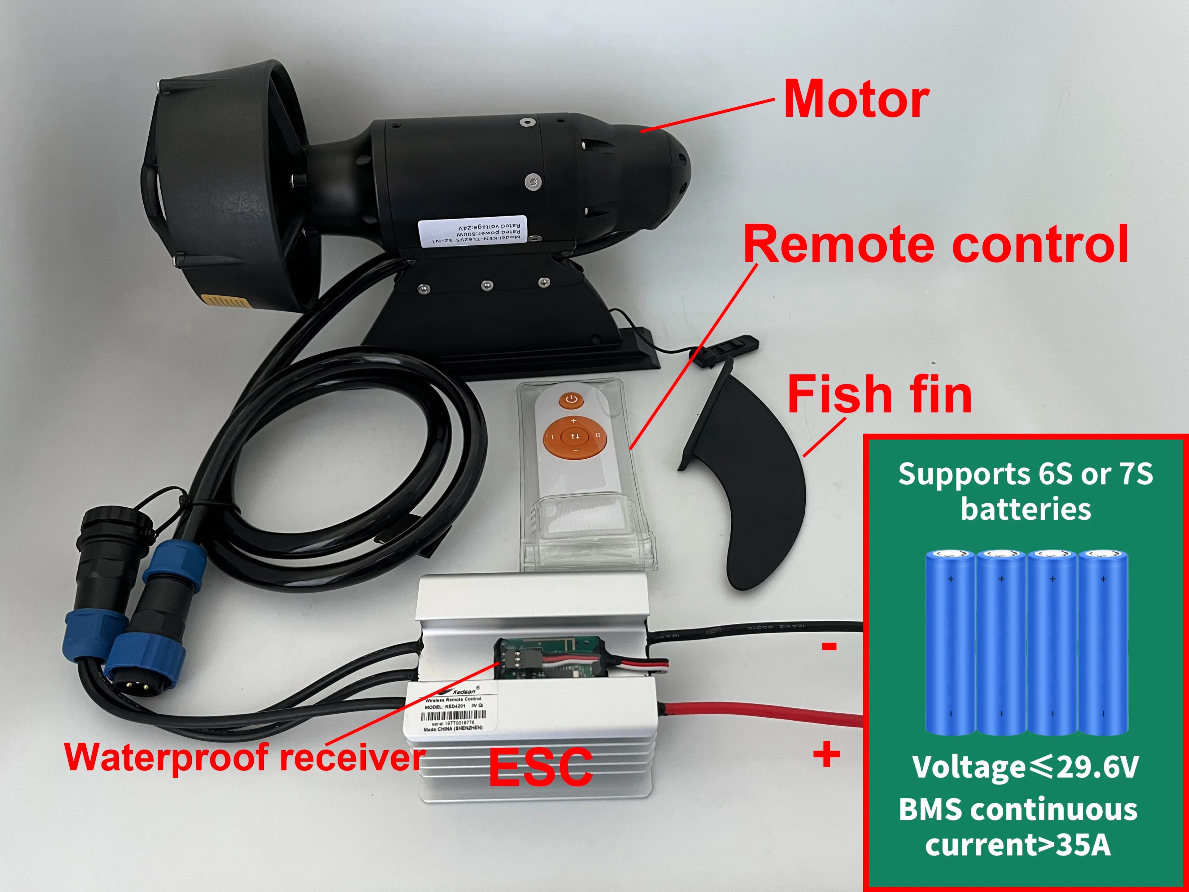 380W 600W Elektrische Flossen Stand Up Paddle Board Antrieb Unterwasser Motor Elektronische Flossen Surf Angeln Motor Surfbrett propeller