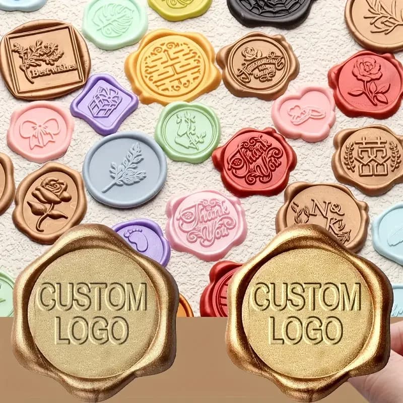200 Stück benutzerdefinierte Wachssiegel-Aufkleber, 37 Farben Wachssiegel, selbstklebende Rückseite, 3 cm personalisierte selbstklebende Wachssiegel