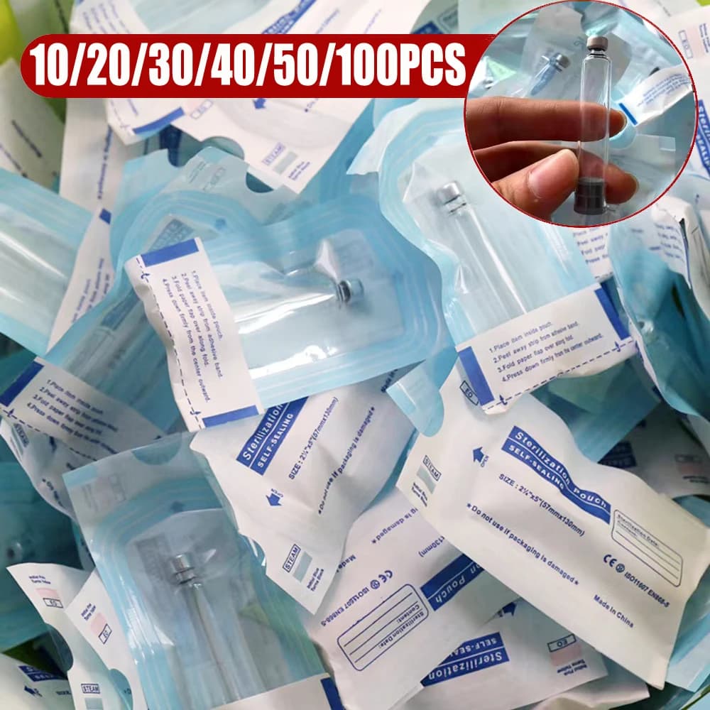 10–100 Stück 3 ml leere Kartuschenflaschen, einzeln versiegelte Verpackung, Einweg-Ersatzhülsen für Stiftgeräte