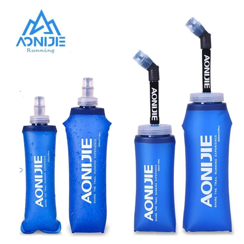 AONIJIE 250 ml 600 ml faltbare Silikon-Weichflasche, Wasserflasche für Outdoor-Sport, Reisen, Laufen, Wasserkocher, Trinkrucksack, Tasche, Weste